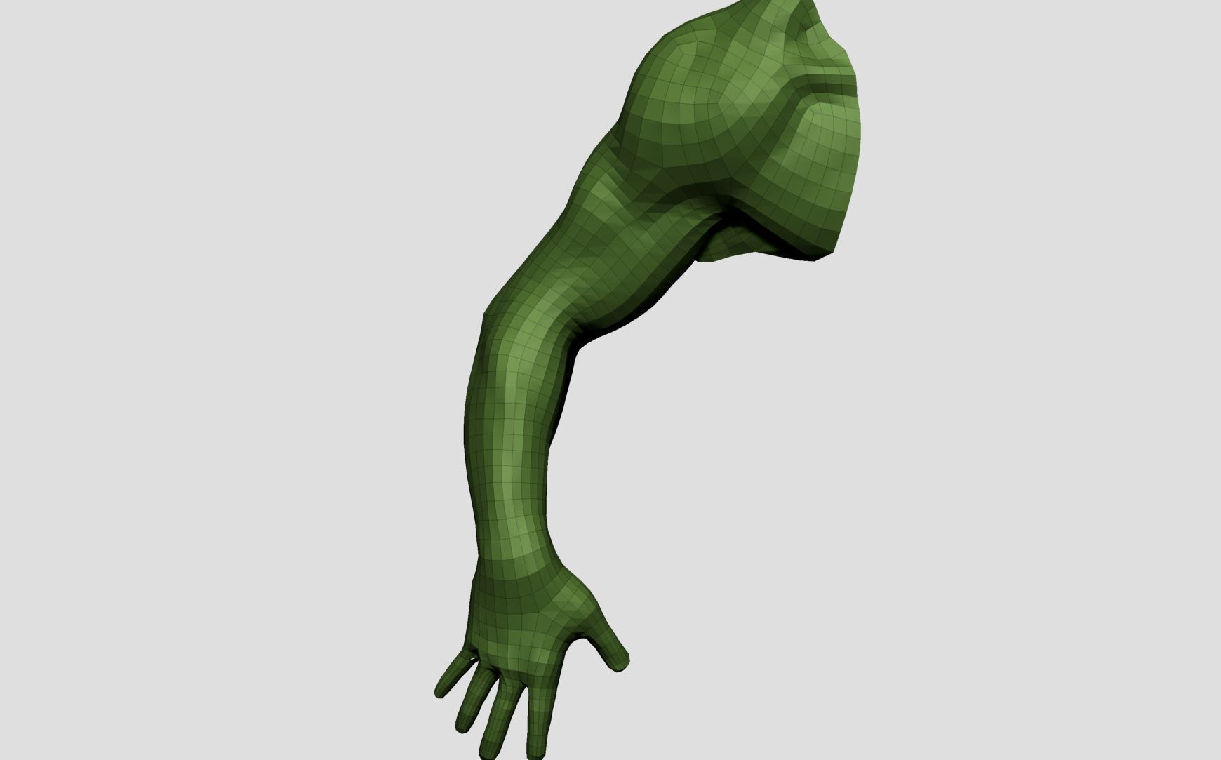 Base Male Arm 3D model_8