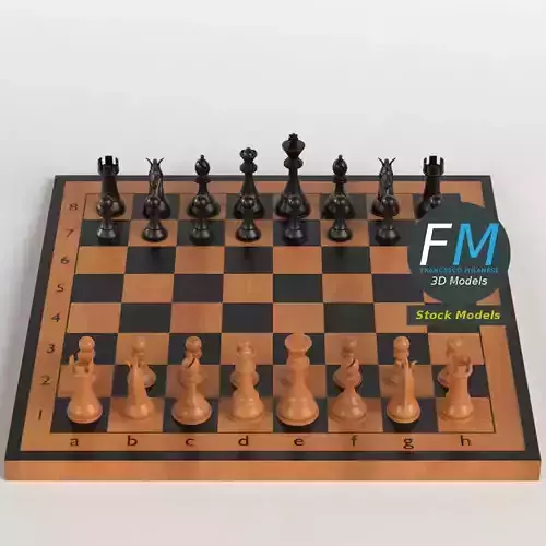 Wooden chess set