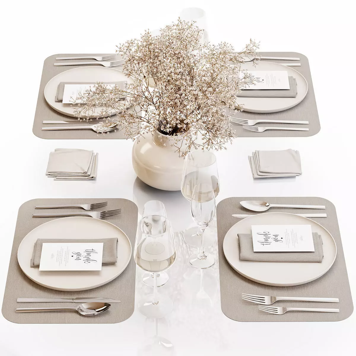 Table setting 37 3D model