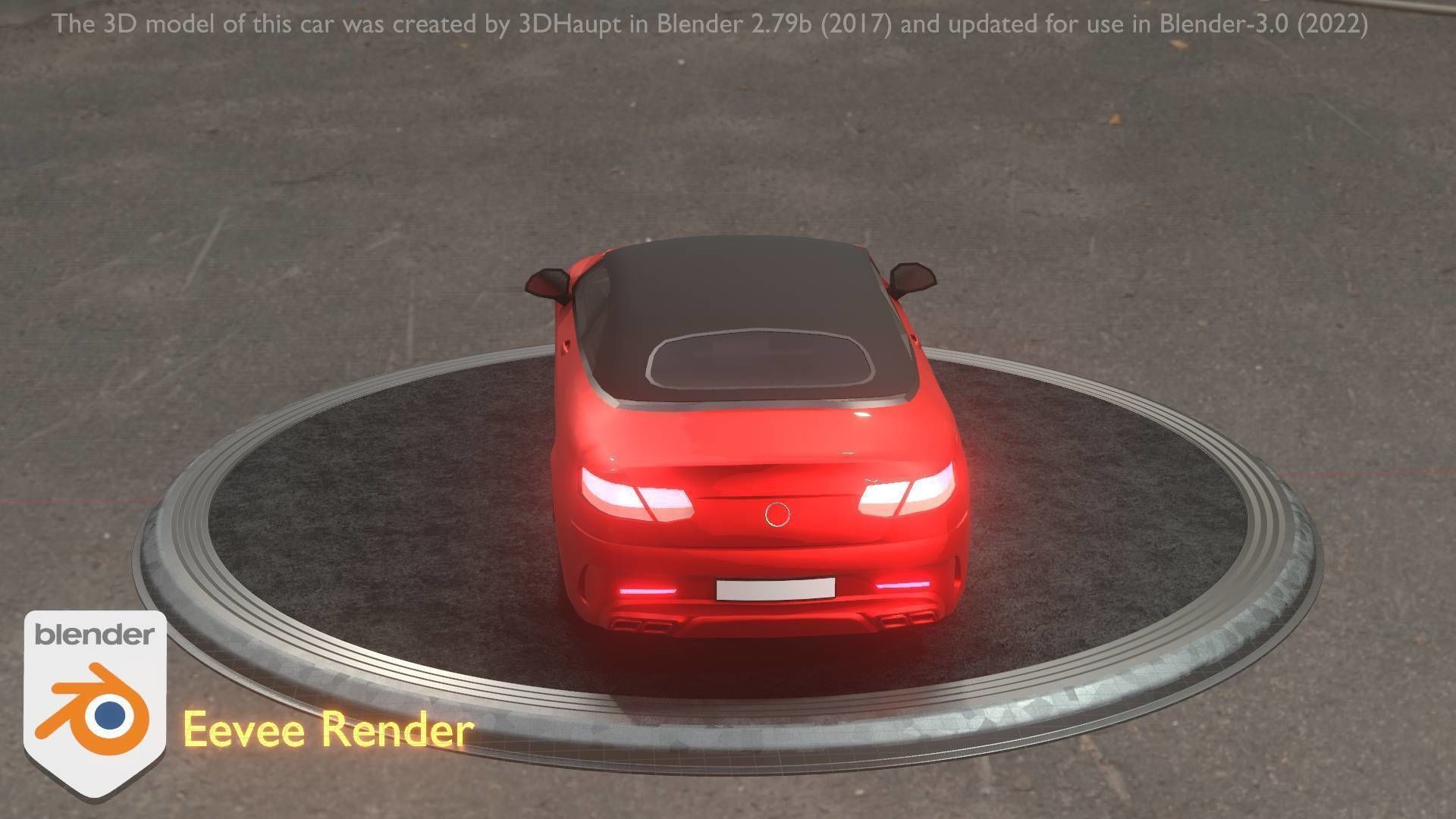 City Car 35 Upper Class Type-A Red Low-poly 3D model_53