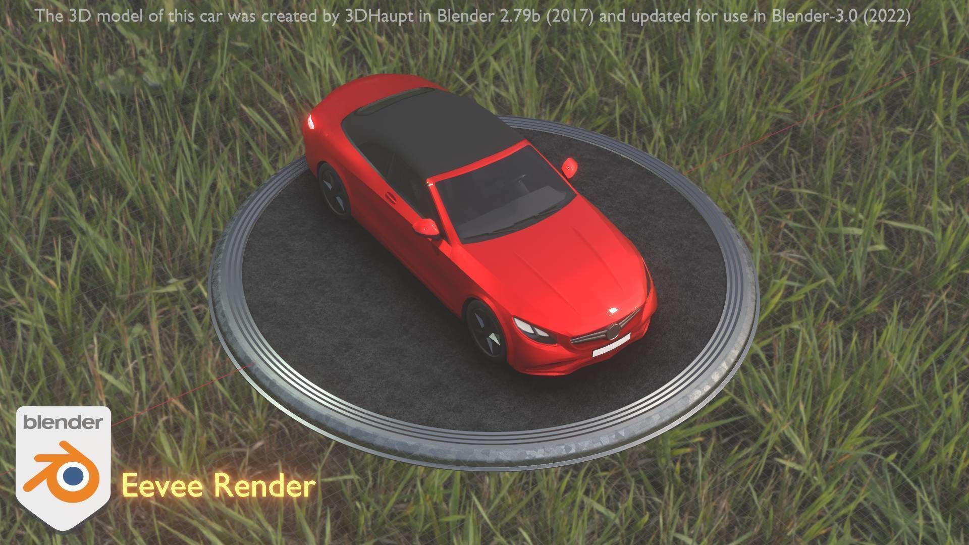 City Car 35 Upper Class Type-A Red Low-poly 3D model_36