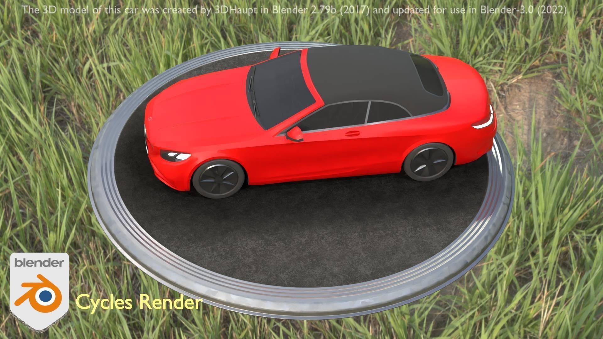 City Car 35 Upper Class Type-A Red Low-poly 3D model_25