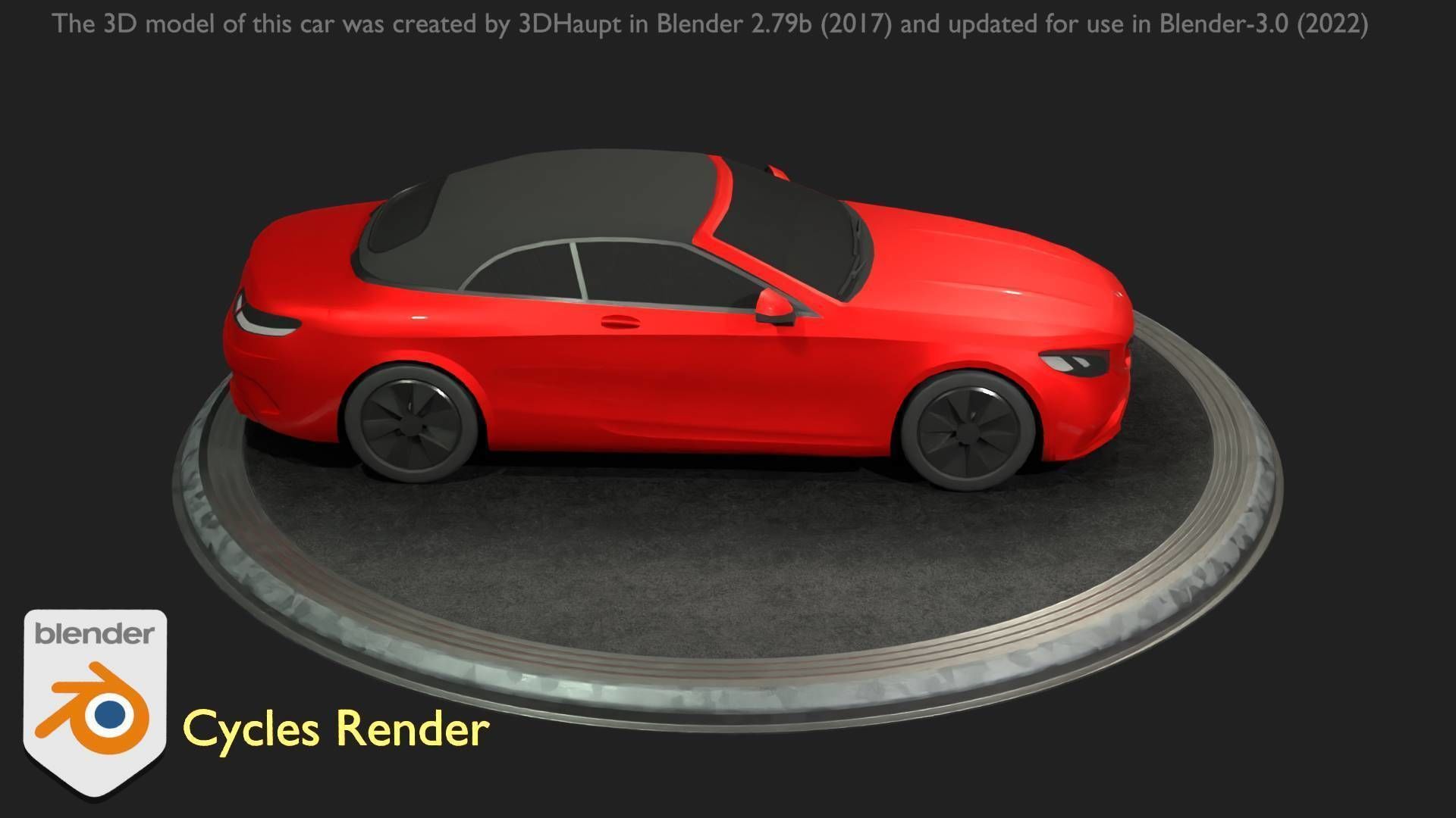 City Car 35 Upper Class Type-A Red Low-poly 3D model_83