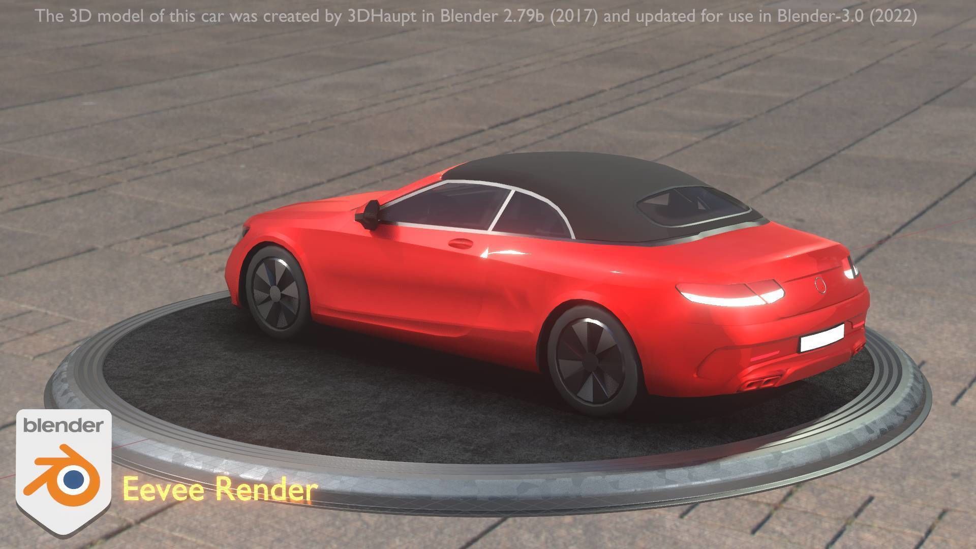 City Car 35 Upper Class Type-A Red Low-poly 3D model_52