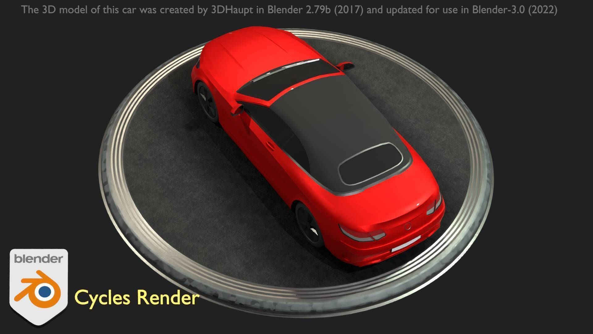 City Car 35 Upper Class Type-A Red Low-poly 3D model_65