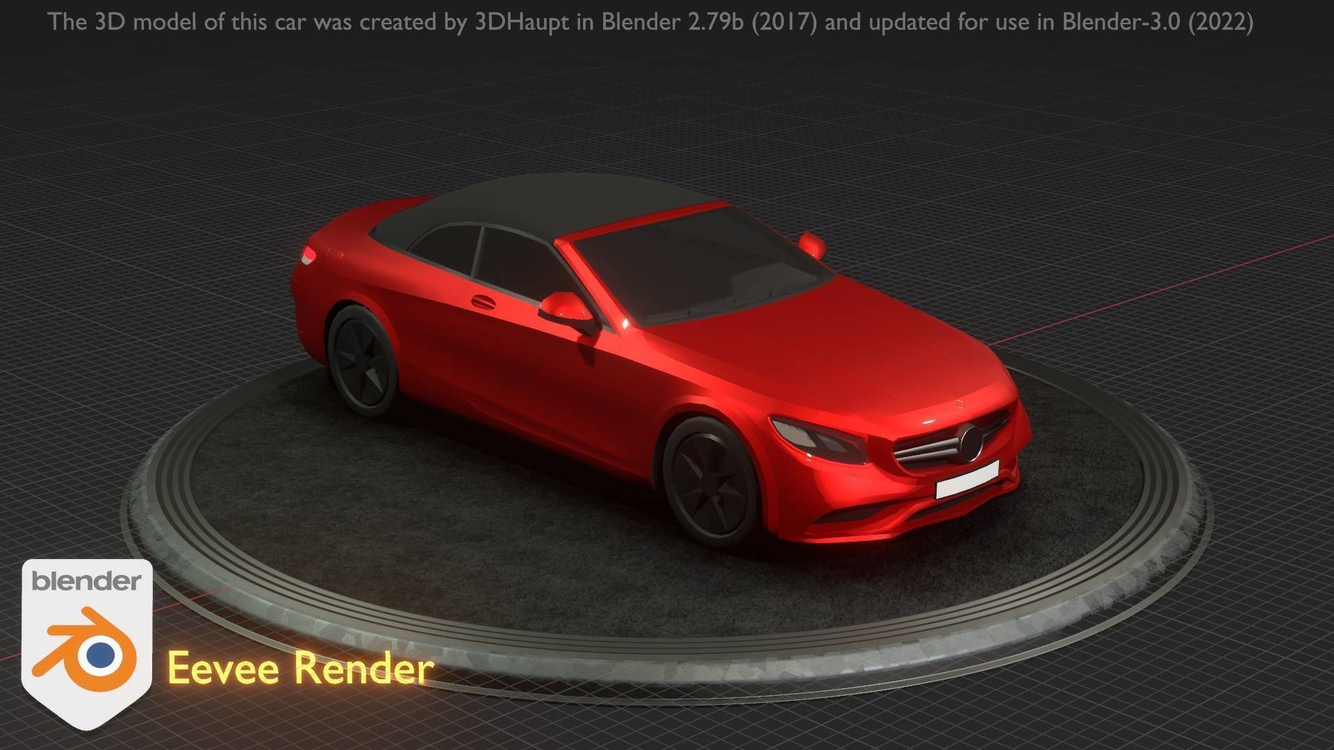 City Car 35 Upper Class Type-A Red Low-poly 3D model_47