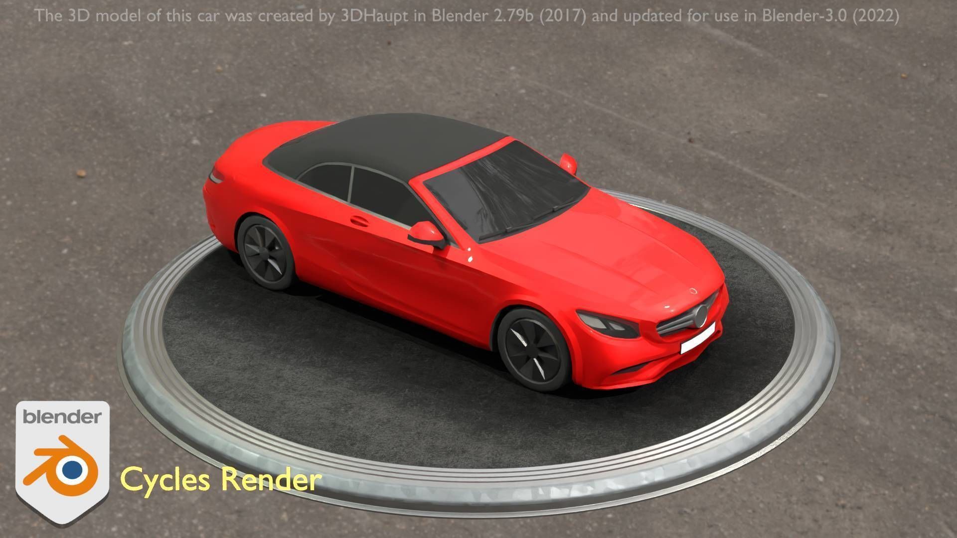 City Car 35 Upper Class Type-A Red Low-poly 3D model_96