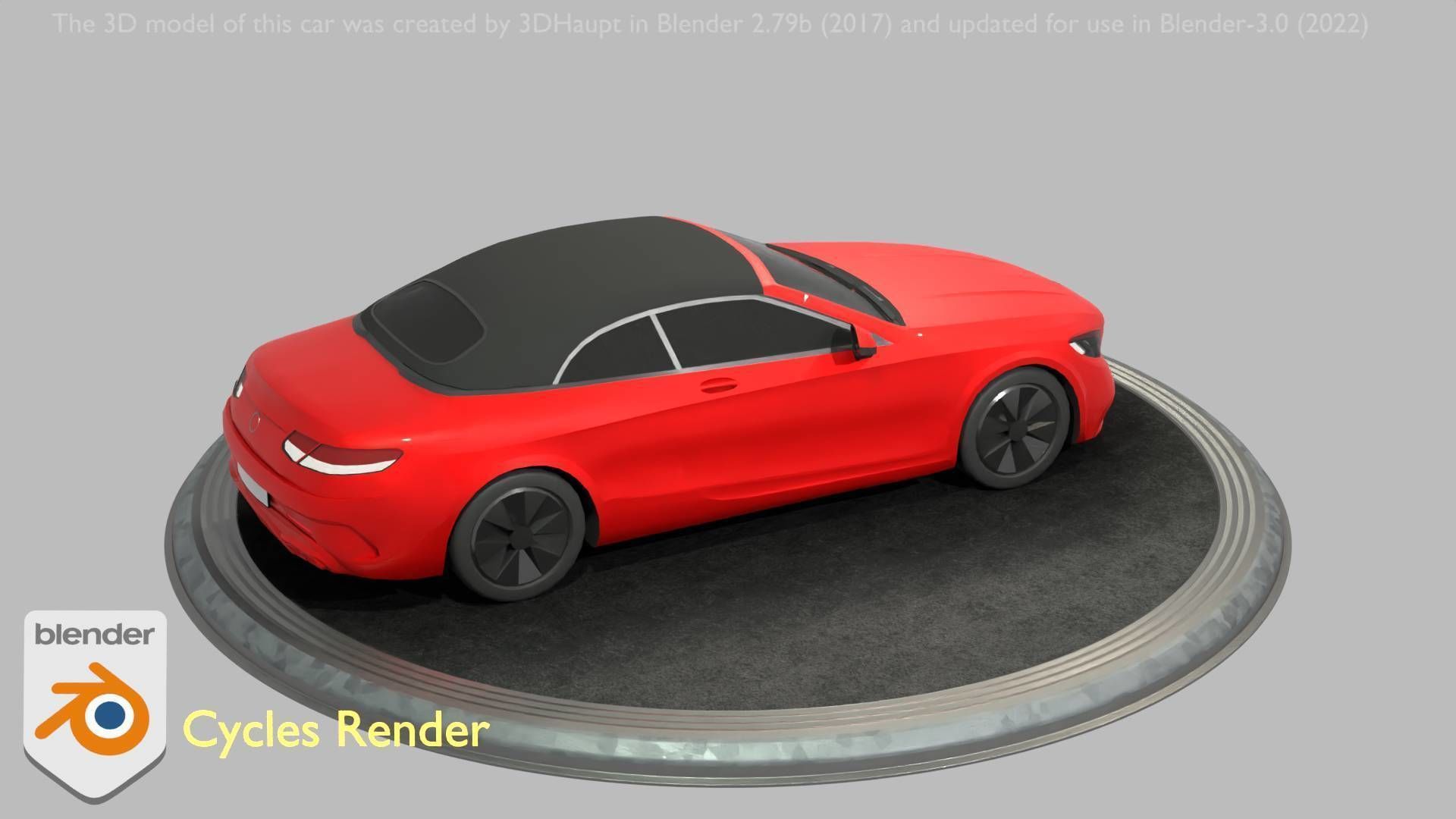 City Car 35 Upper Class Type-A Red Low-poly 3D model_10