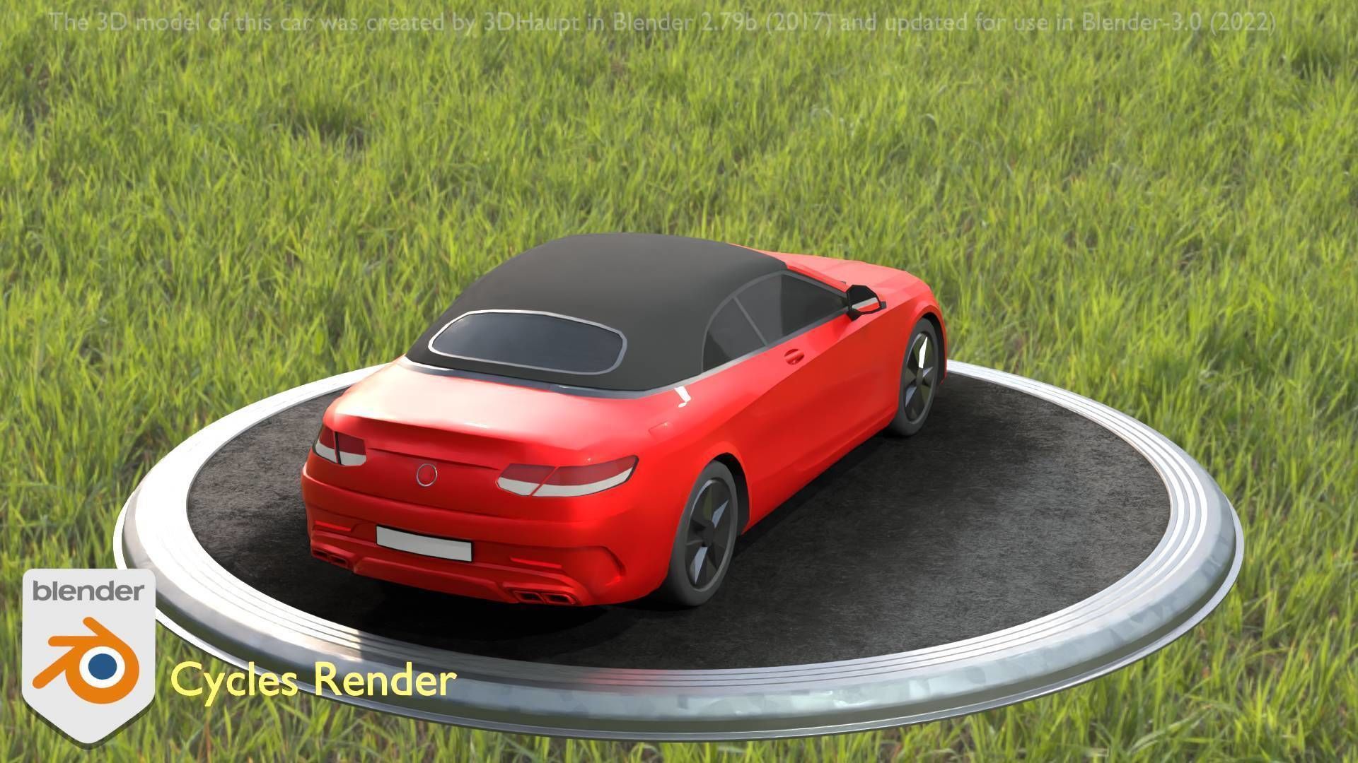 City Car 35 Upper Class Type-A Red Low-poly 3D model_45