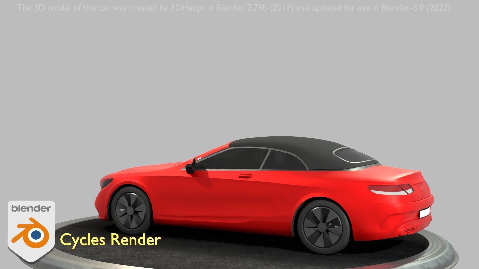 City Car 35 Upper Class Type-A Red Low-poly 3D model_43