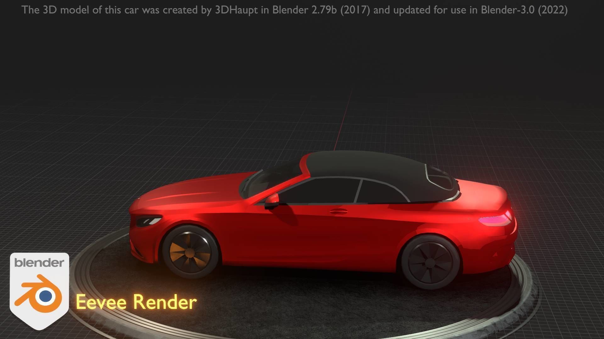 City Car 35 Upper Class Type-A Red Low-poly 3D model_42