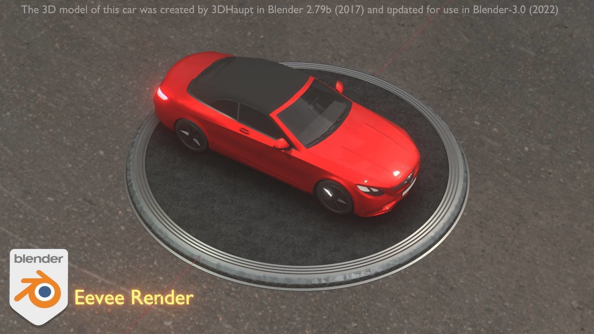 City Car 35 Upper Class Type-A Red Low-poly 3D model_71