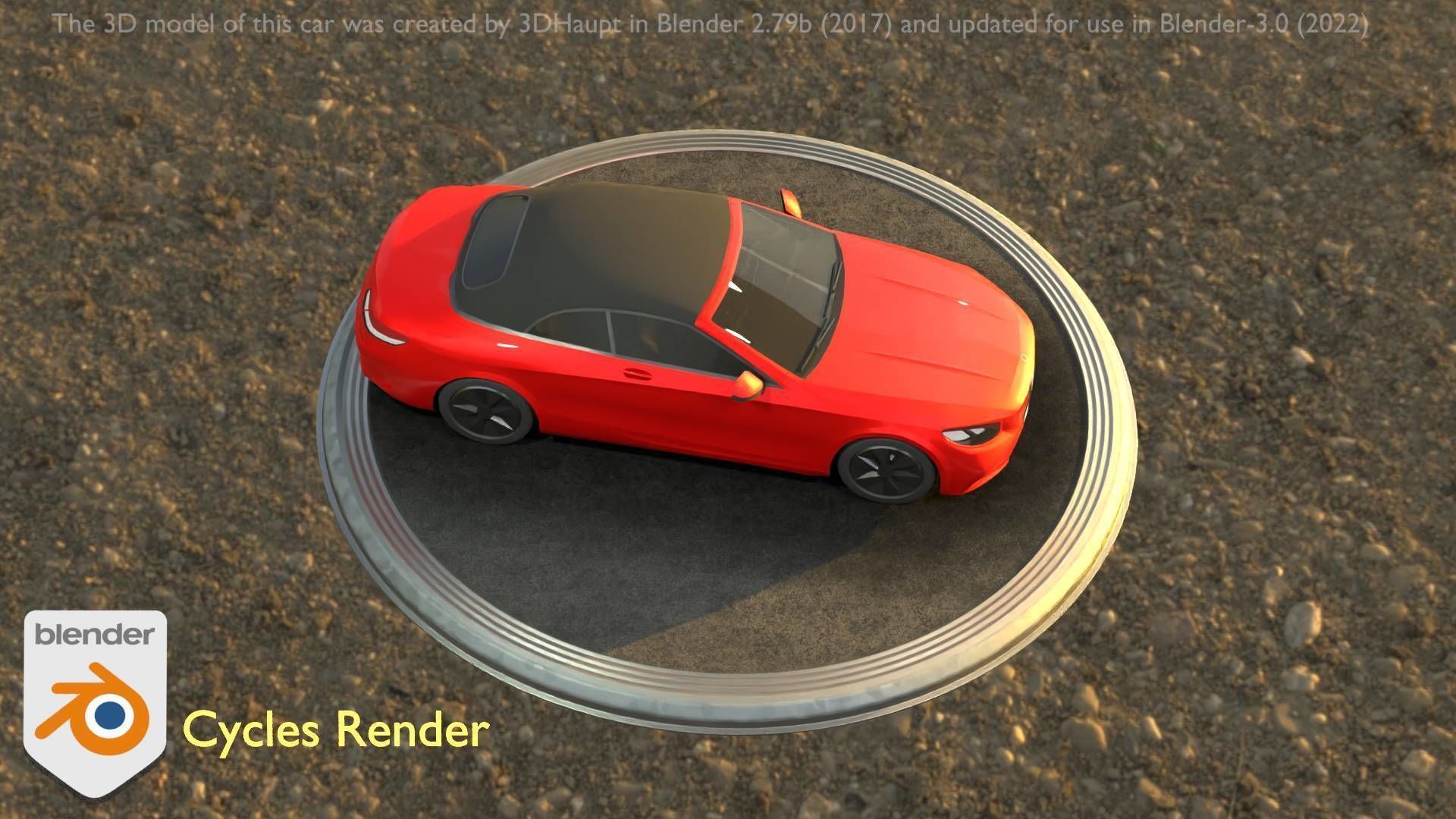 City Car 35 Upper Class Type-A Red Low-poly 3D model_70