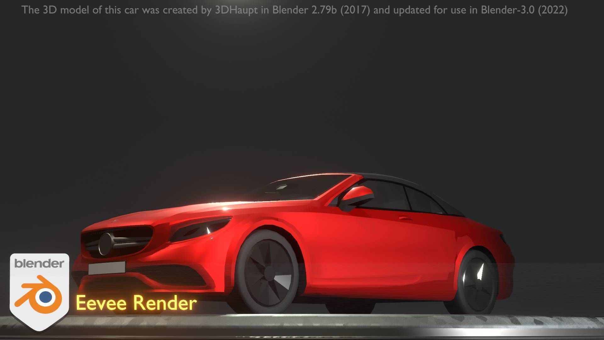 City Car 35 Upper Class Type-A Red Low-poly 3D model_49