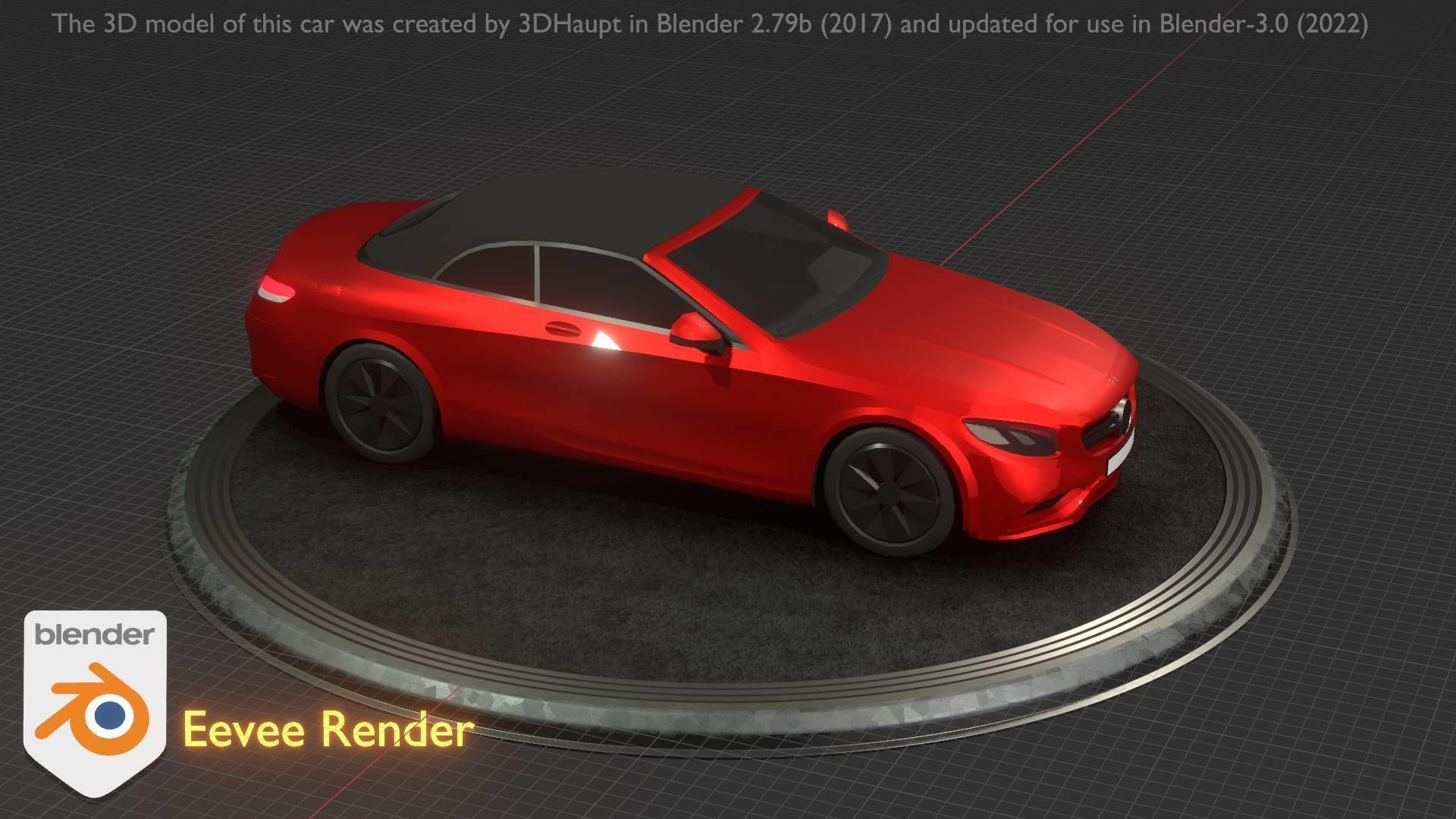 City Car 35 Upper Class Type-A Red Low-poly 3D model_84