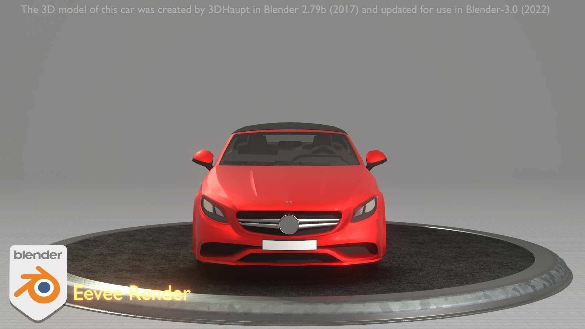 City Car 35 Upper Class Type-A Red Low-poly 3D model_7