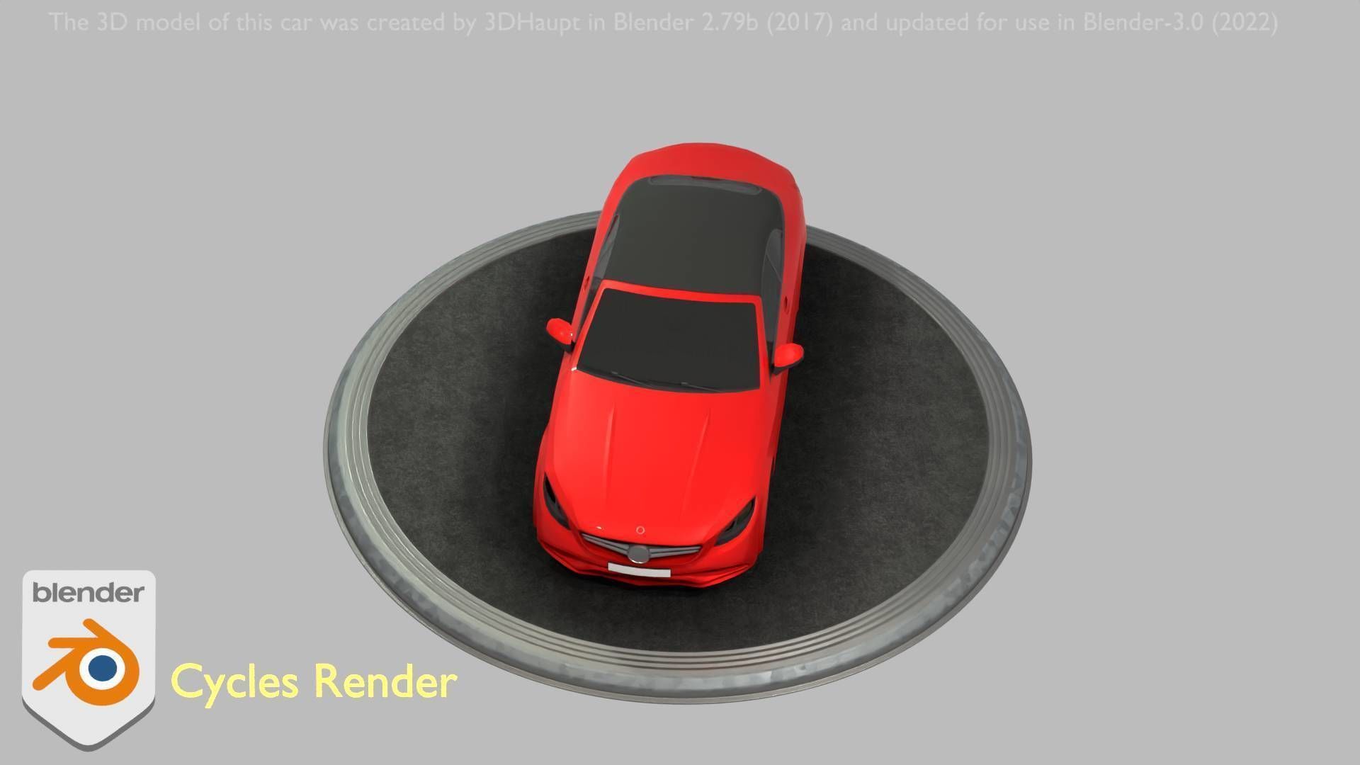 City Car 35 Upper Class Type-A Red Low-poly 3D model_74