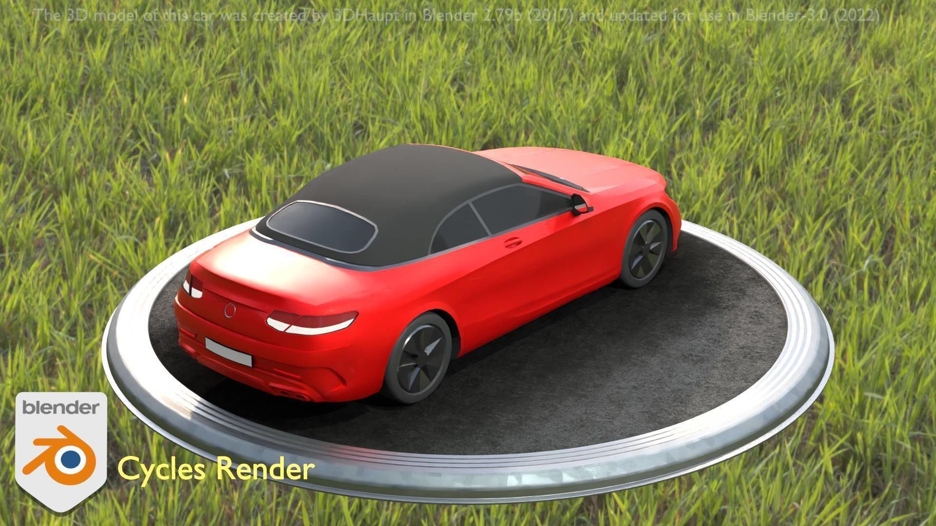 City Car 35 Upper Class Type-A Red Low-poly 3D model_92