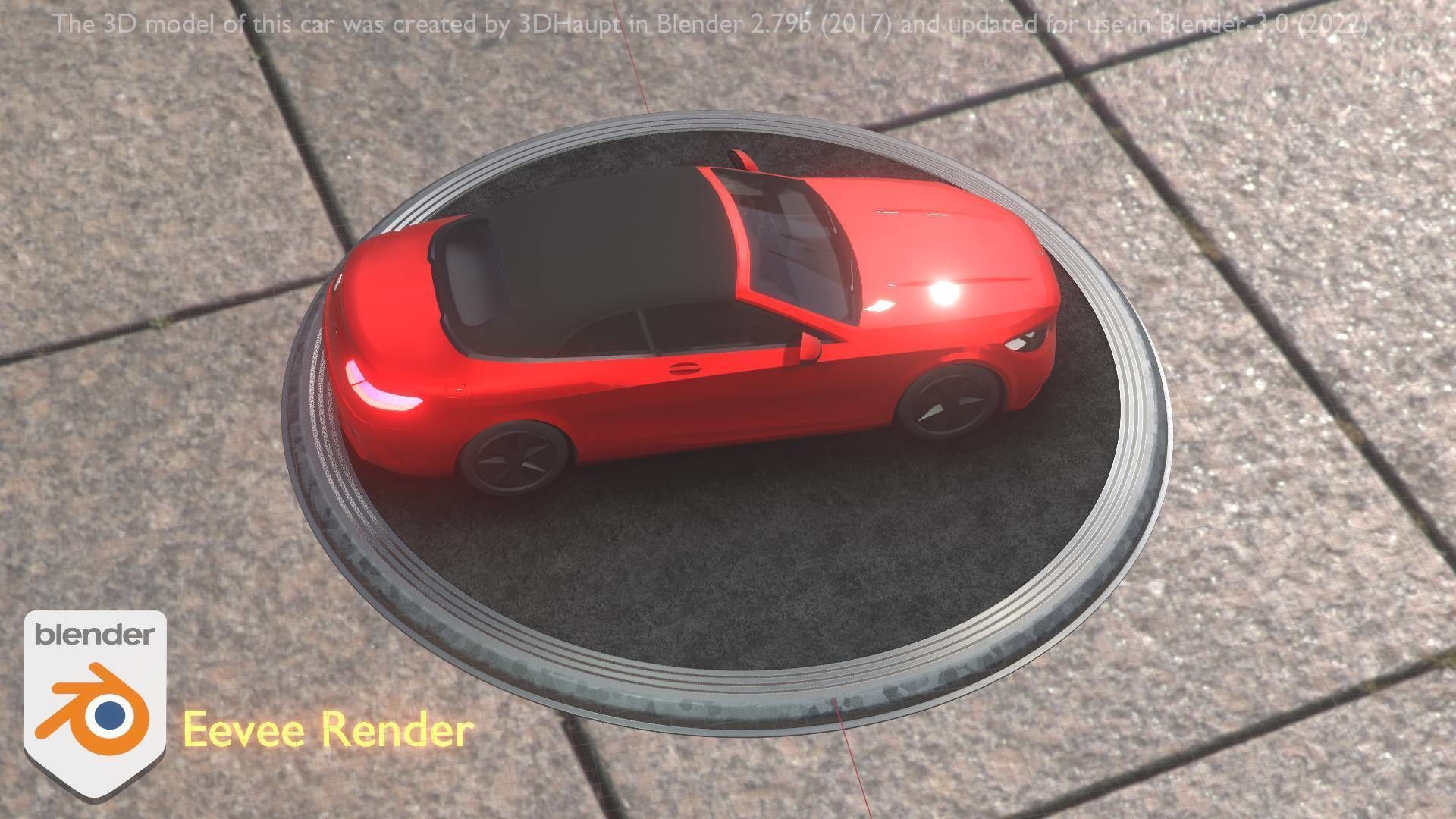 City Car 35 Upper Class Type-A Red Low-poly 3D model_69