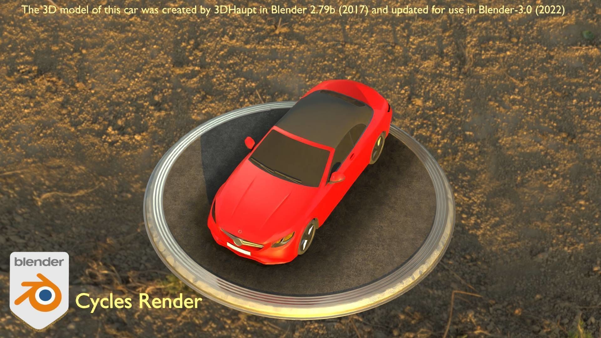 City Car 35 Upper Class Type-A Red Low-poly 3D model_39