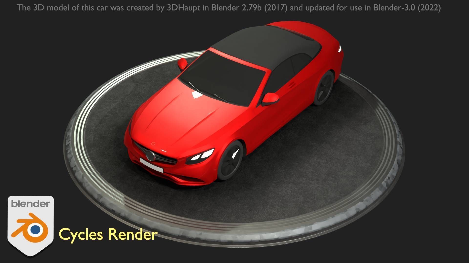 City Car 35 Upper Class Type-A Red Low-poly 3D model_100