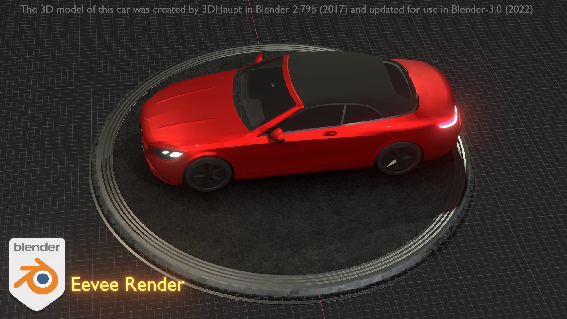 City Car 35 Upper Class Type-A Red Low-poly 3D model_62