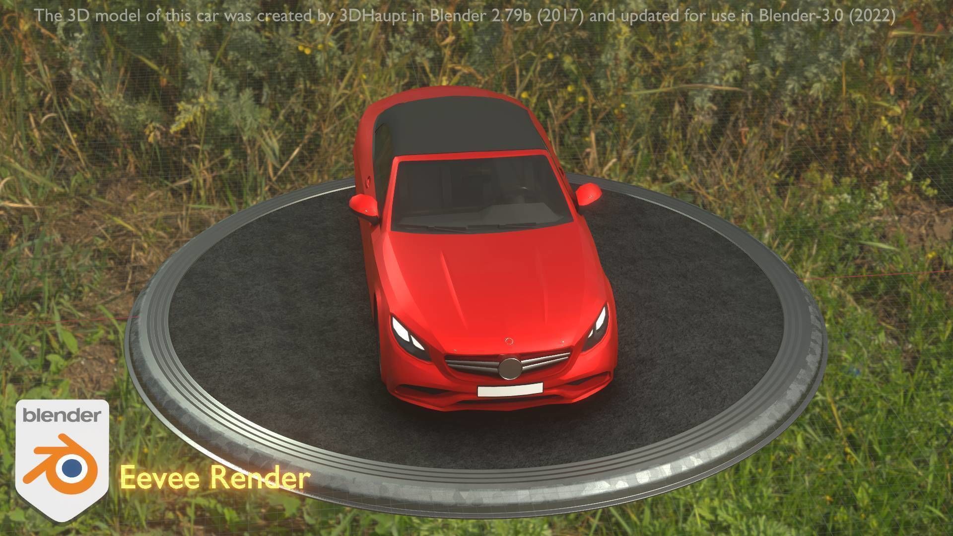 City Car 35 Upper Class Type-A Red Low-poly 3D model_59