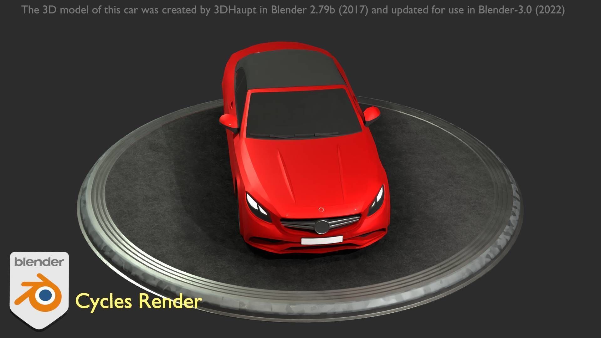 City Car 35 Upper Class Type-A Red Low-poly 3D model_98