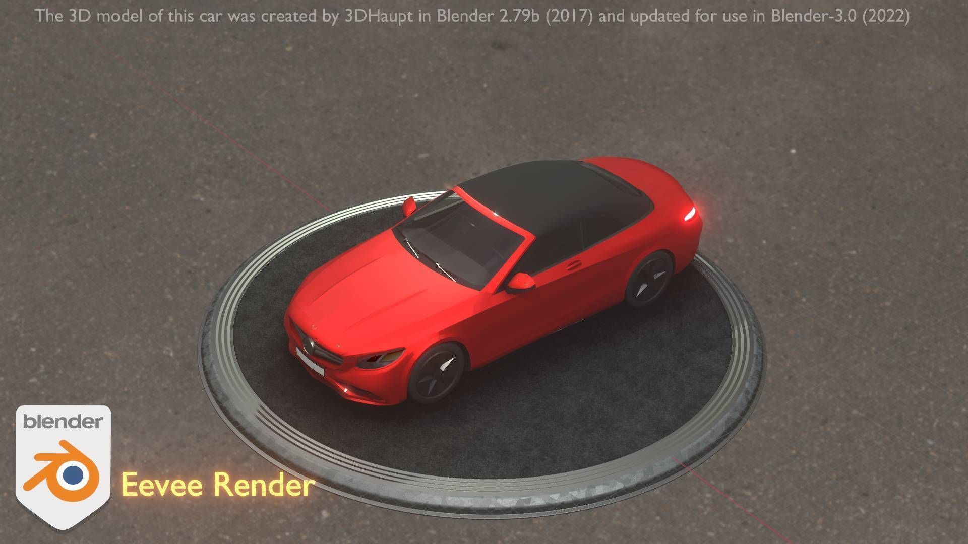 City Car 35 Upper Class Type-A Red Low-poly 3D model_40