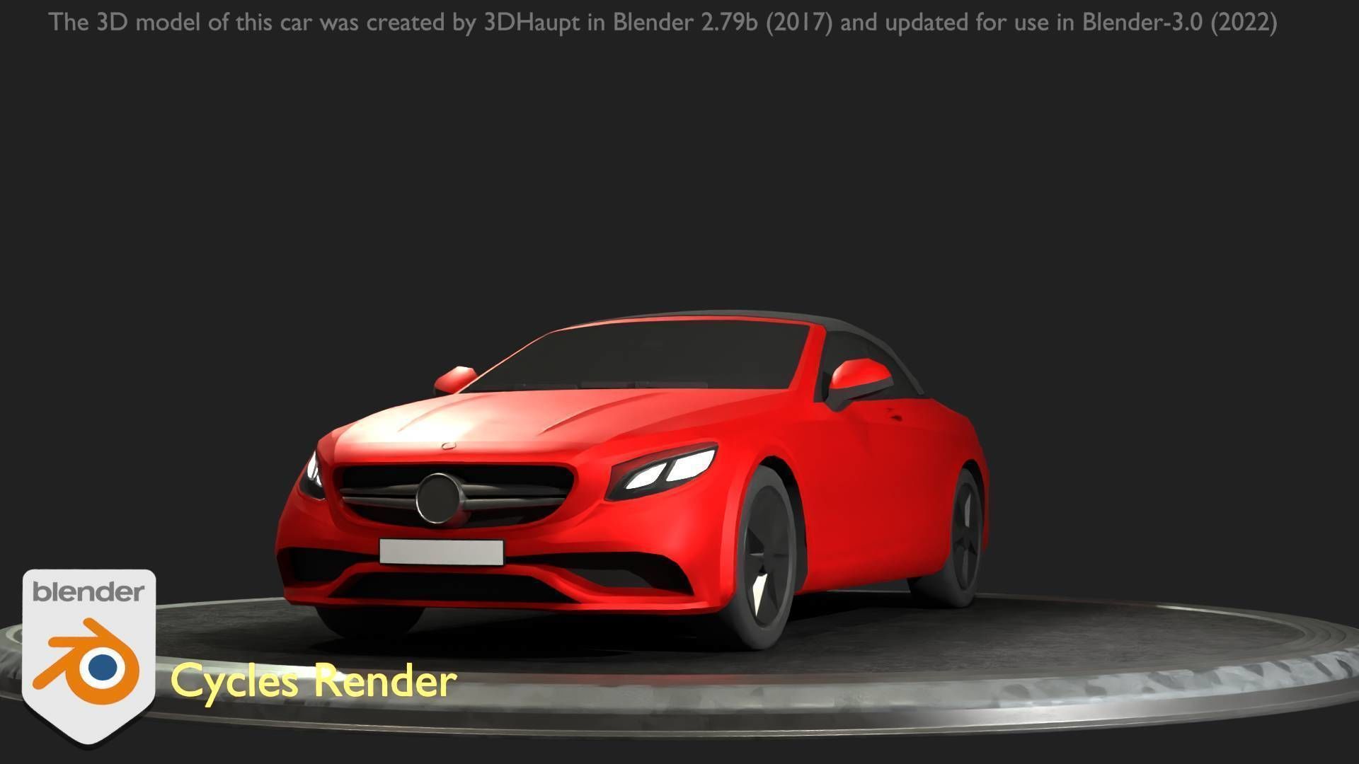 City Car 35 Upper Class Type-A Red Low-poly 3D model_8