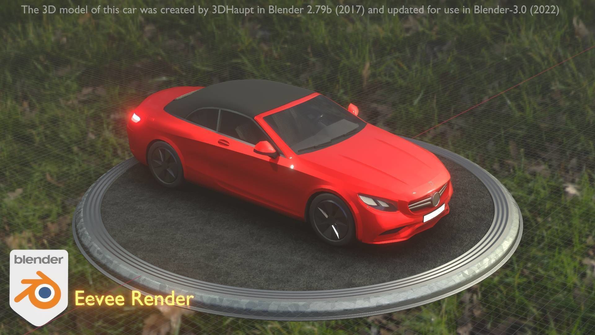 City Car 35 Upper Class Type-A Red Low-poly 3D model_5