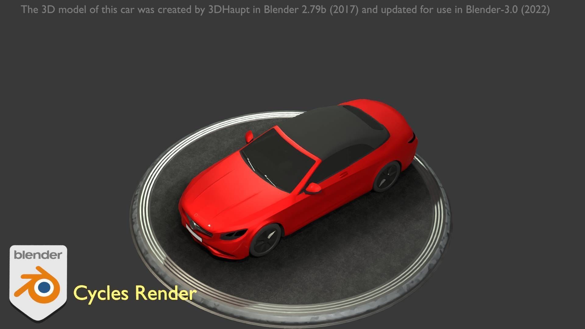 City Car 35 Upper Class Type-A Red Low-poly 3D model_76