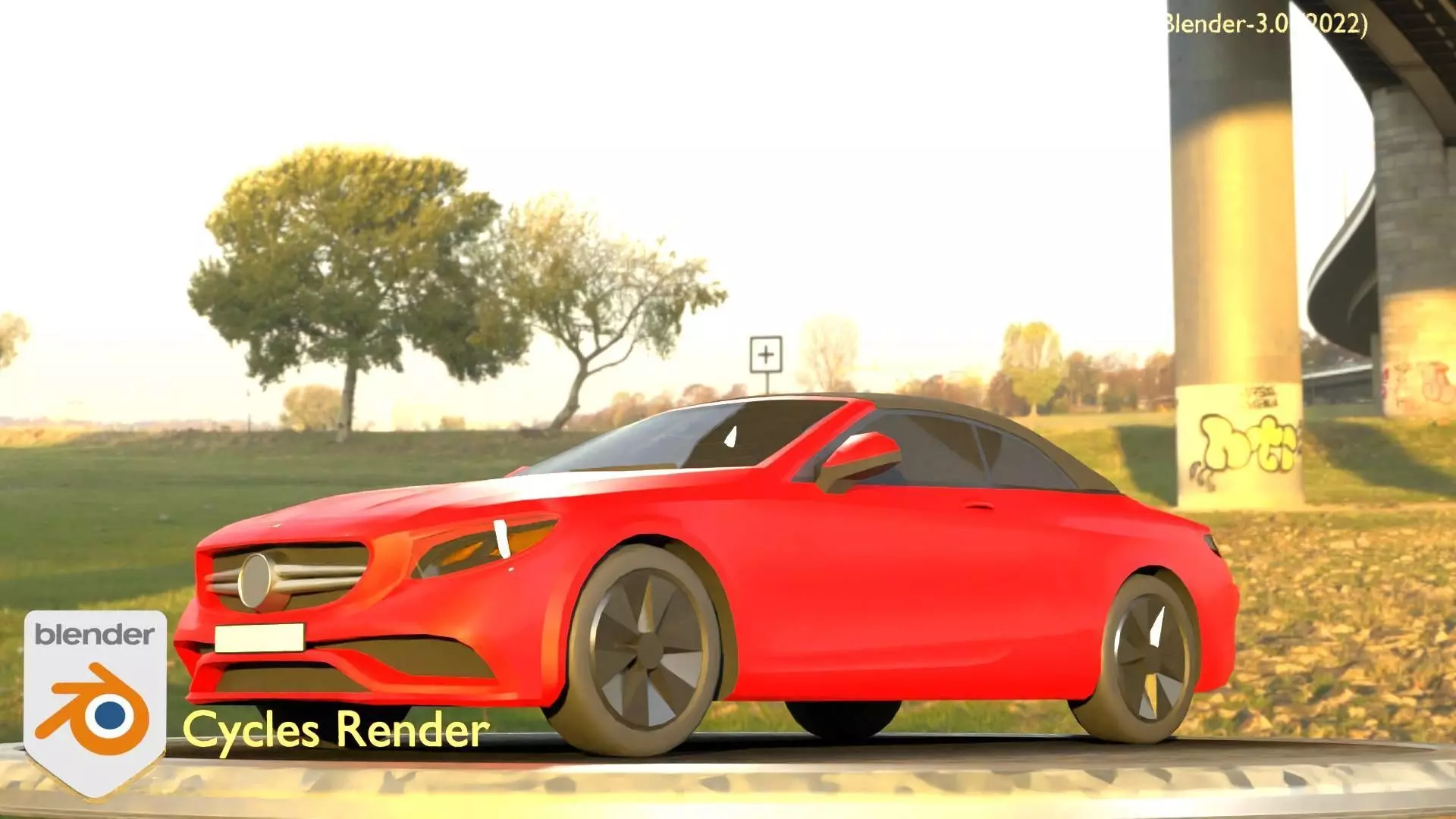 City Car 35 Upper Class Type-A Red Low-poly 3D model_0