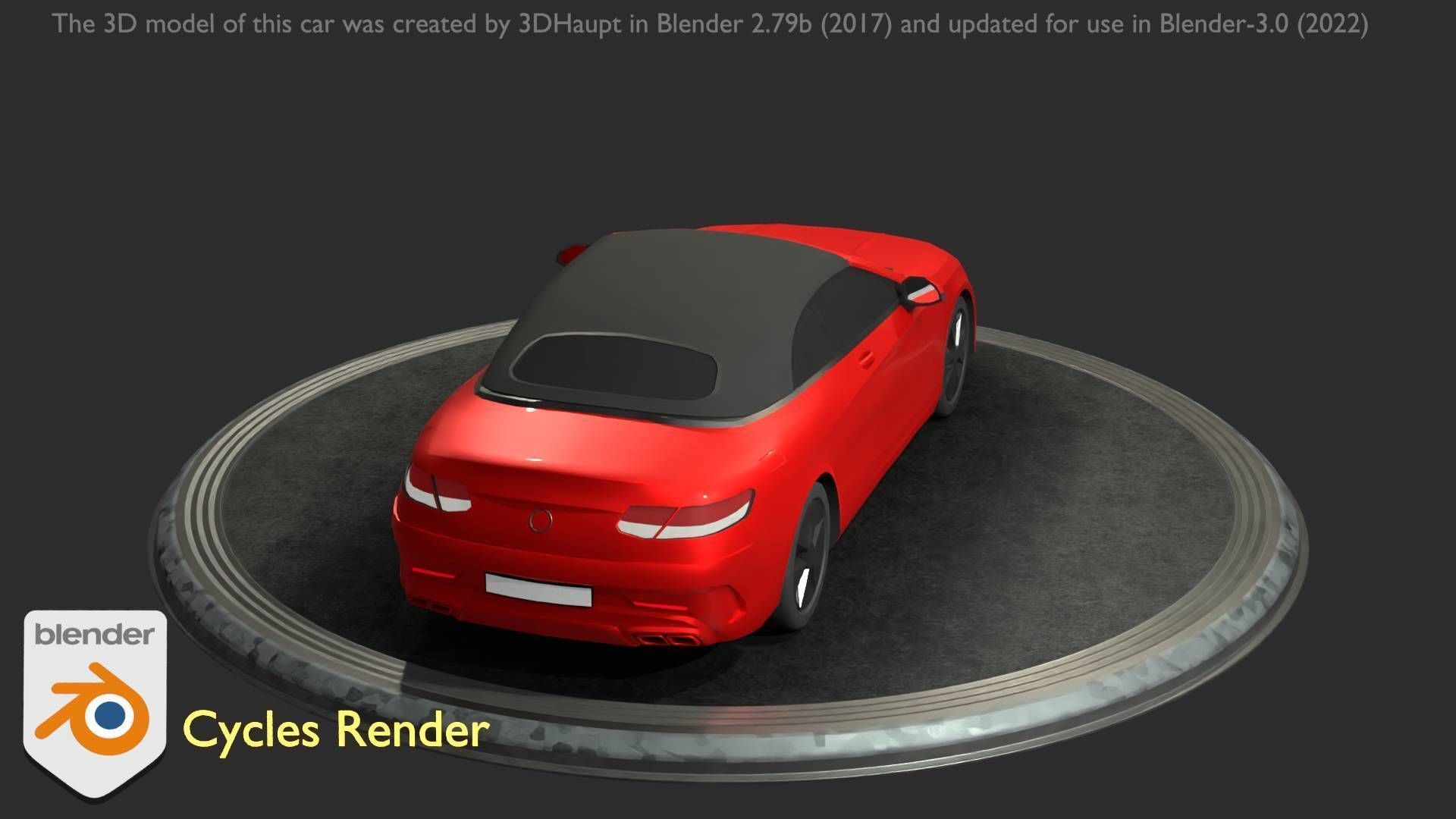City Car 35 Upper Class Type-A Red Low-poly 3D model_54