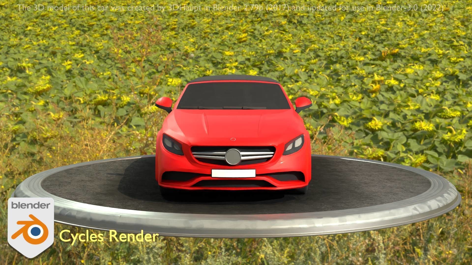 City Car 35 Upper Class Type-A Red Low-poly 3D model_16