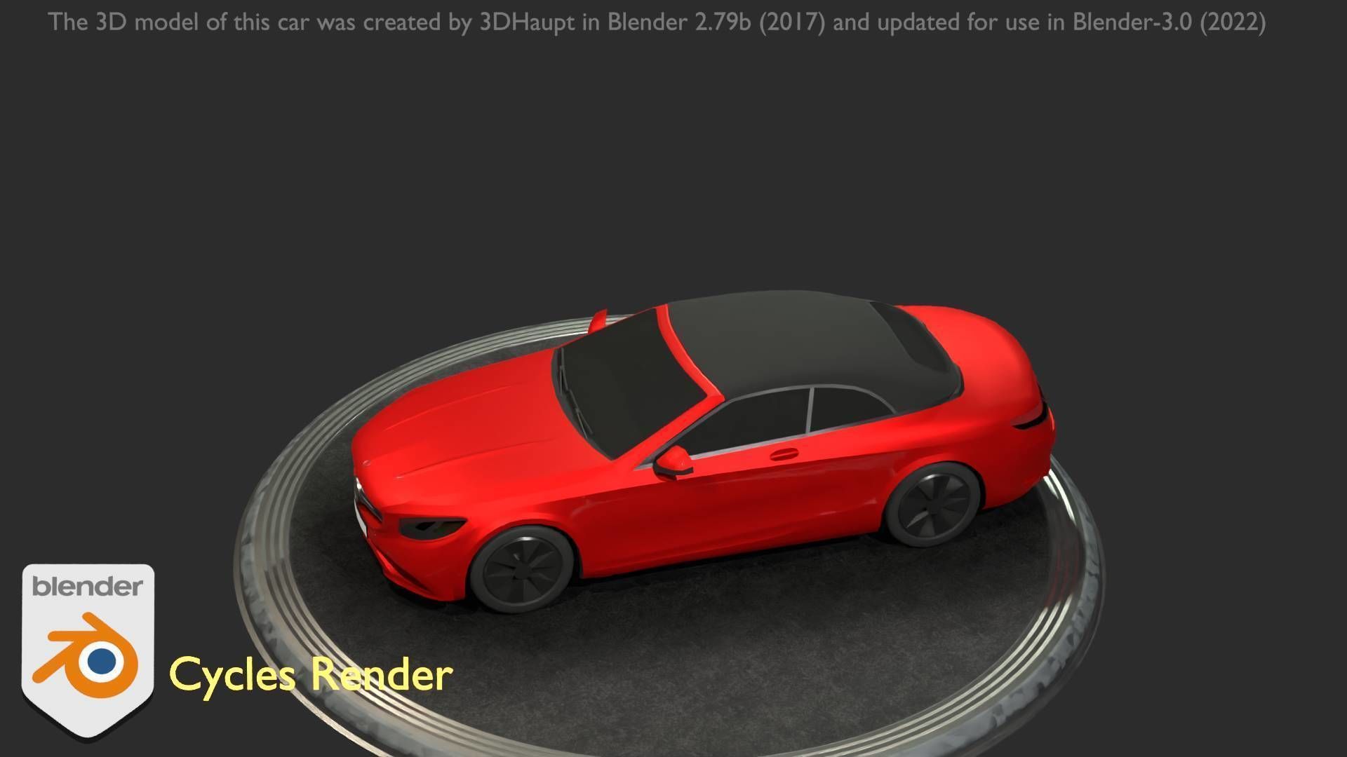 City Car 35 Upper Class Type-A Red Low-poly 3D model_41