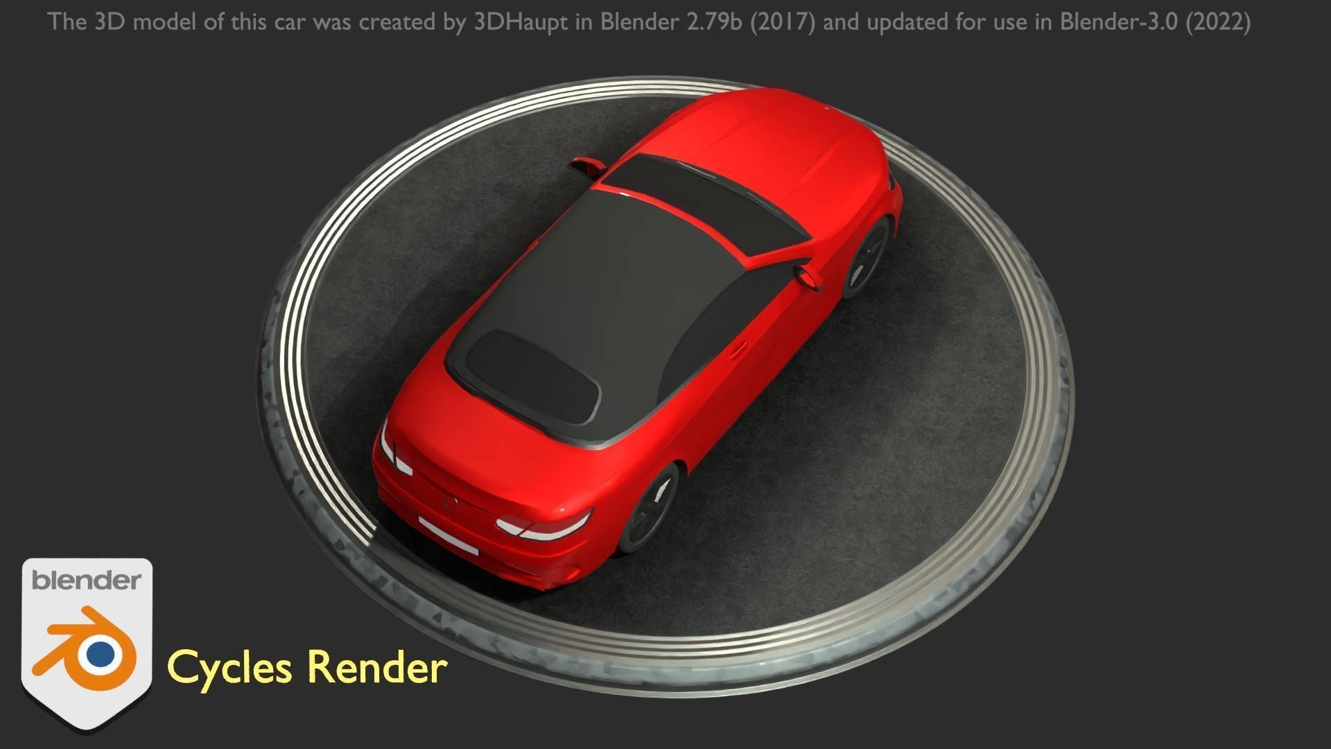 City Car 35 Upper Class Type-A Red Low-poly 3D model_31