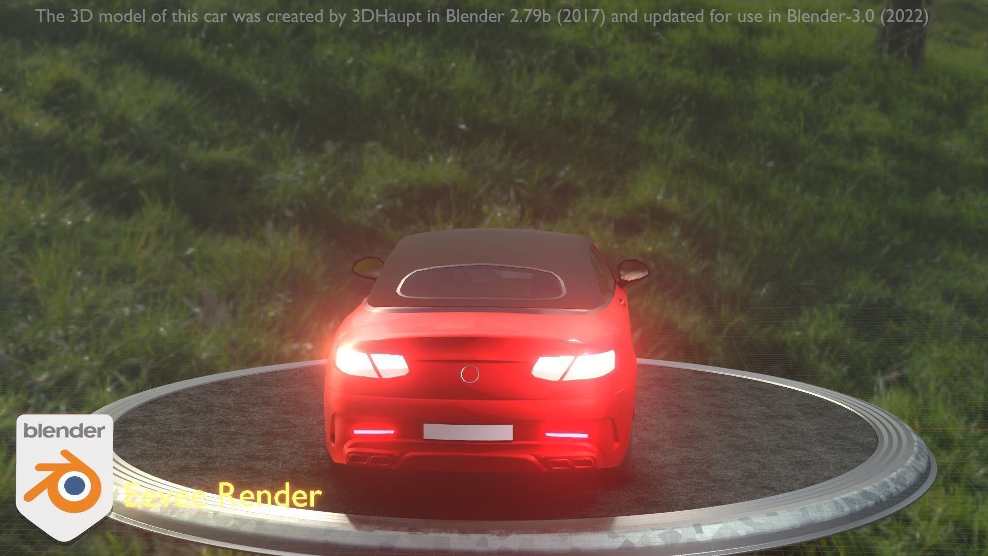 City Car 35 Upper Class Type-A Red Low-poly 3D model_22