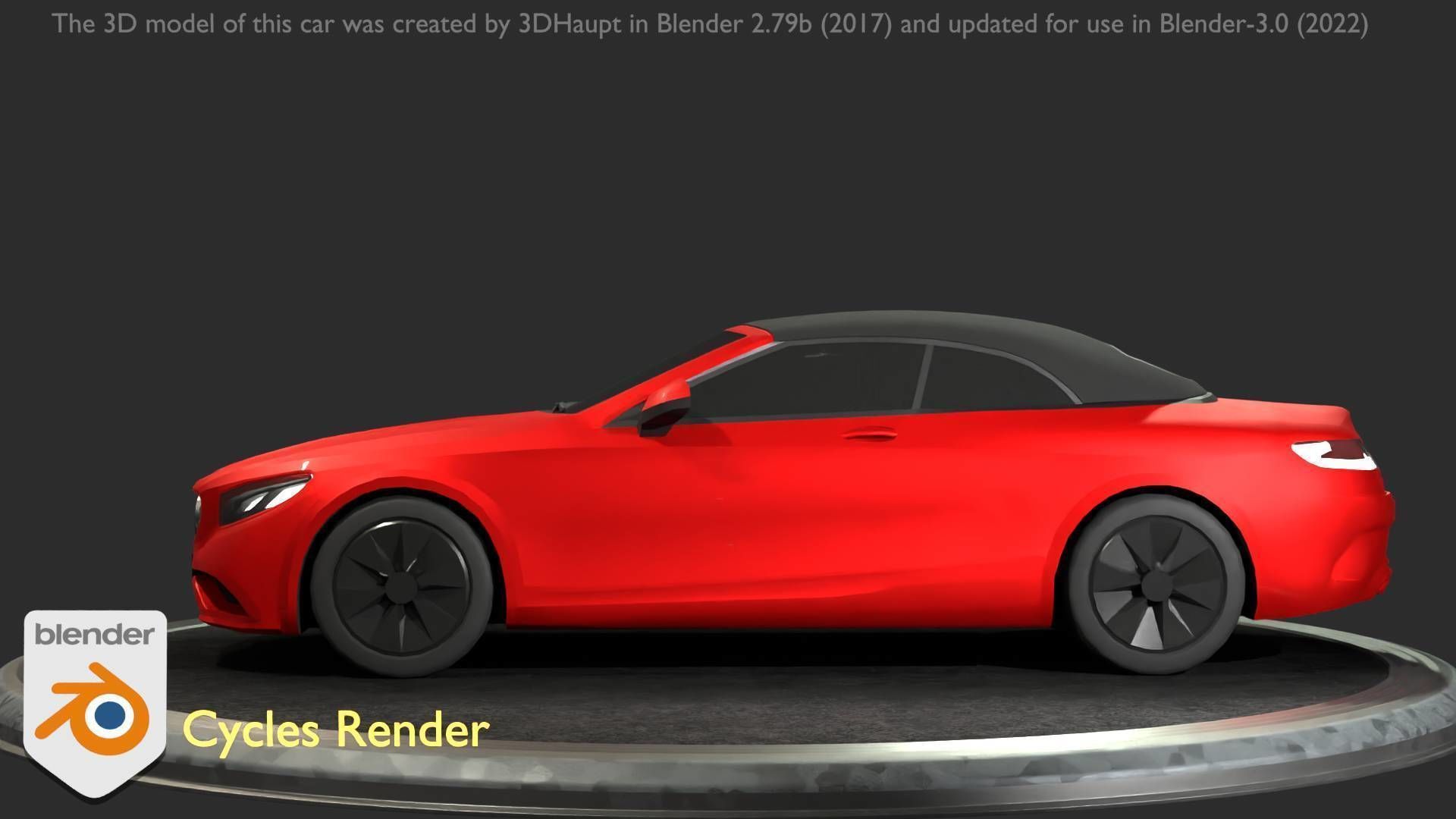 City Car 35 Upper Class Type-A Red Low-poly 3D model_87