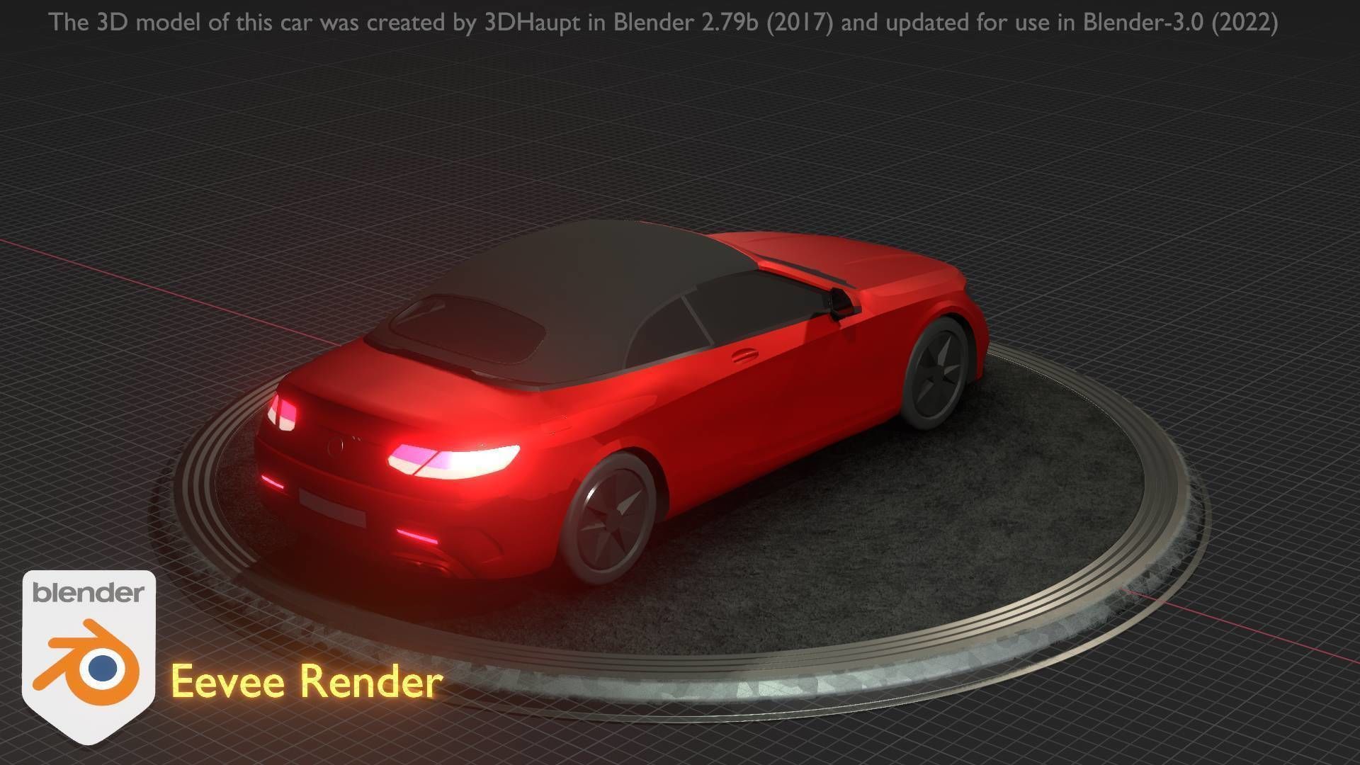 City Car 35 Upper Class Type-A Red Low-poly 3D model_55