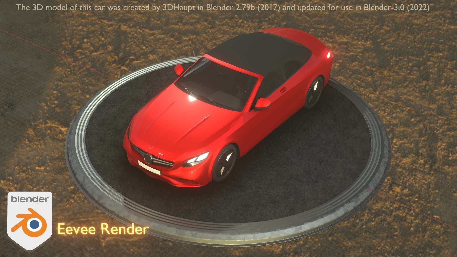 City Car 35 Upper Class Type-A Red Low-poly 3D model_11