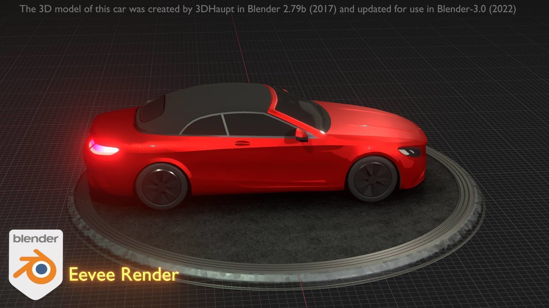 City Car 35 Upper Class Type-A Red Low-poly 3D model_56