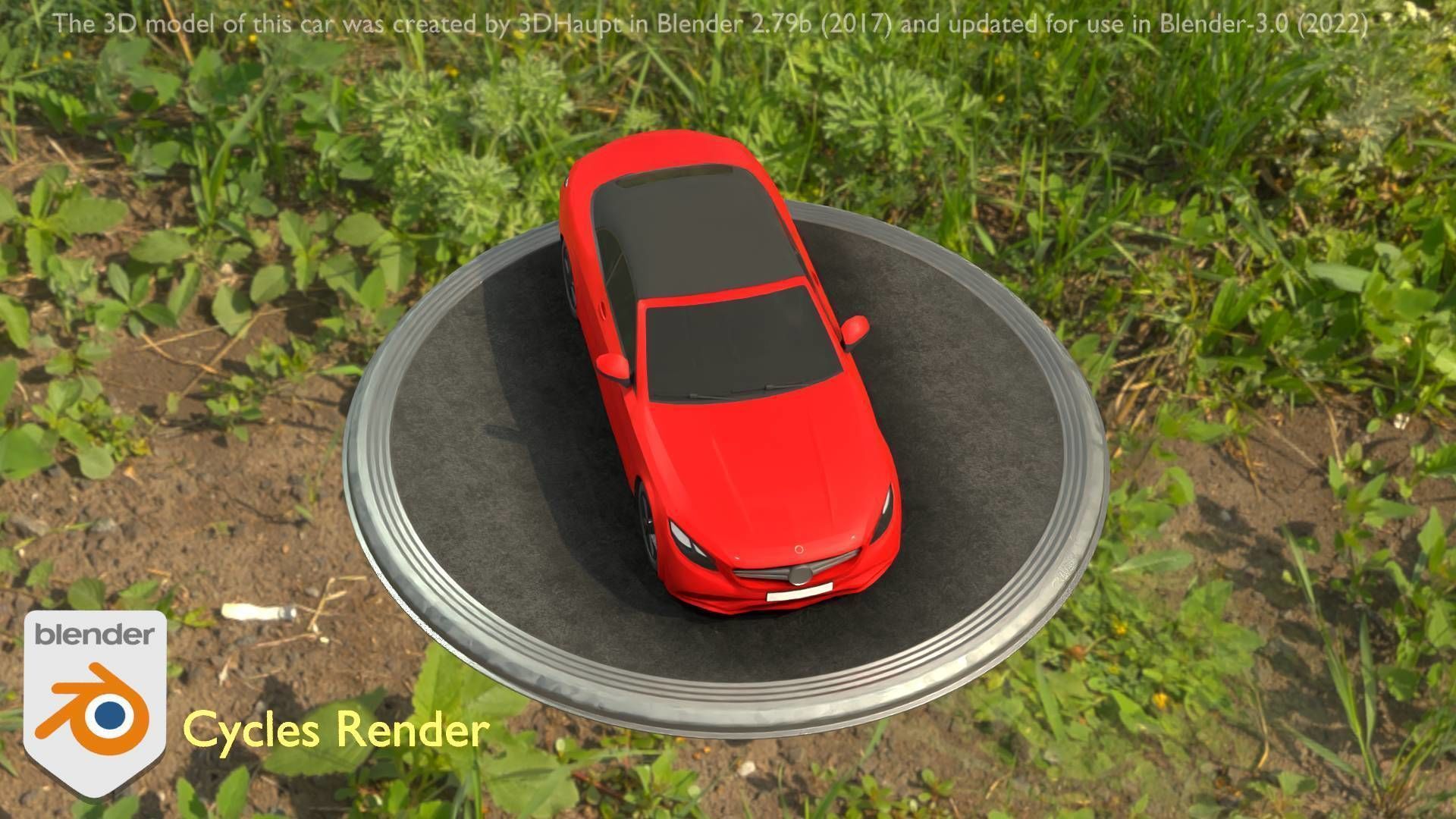 City Car 35 Upper Class Type-A Red Low-poly 3D model_37