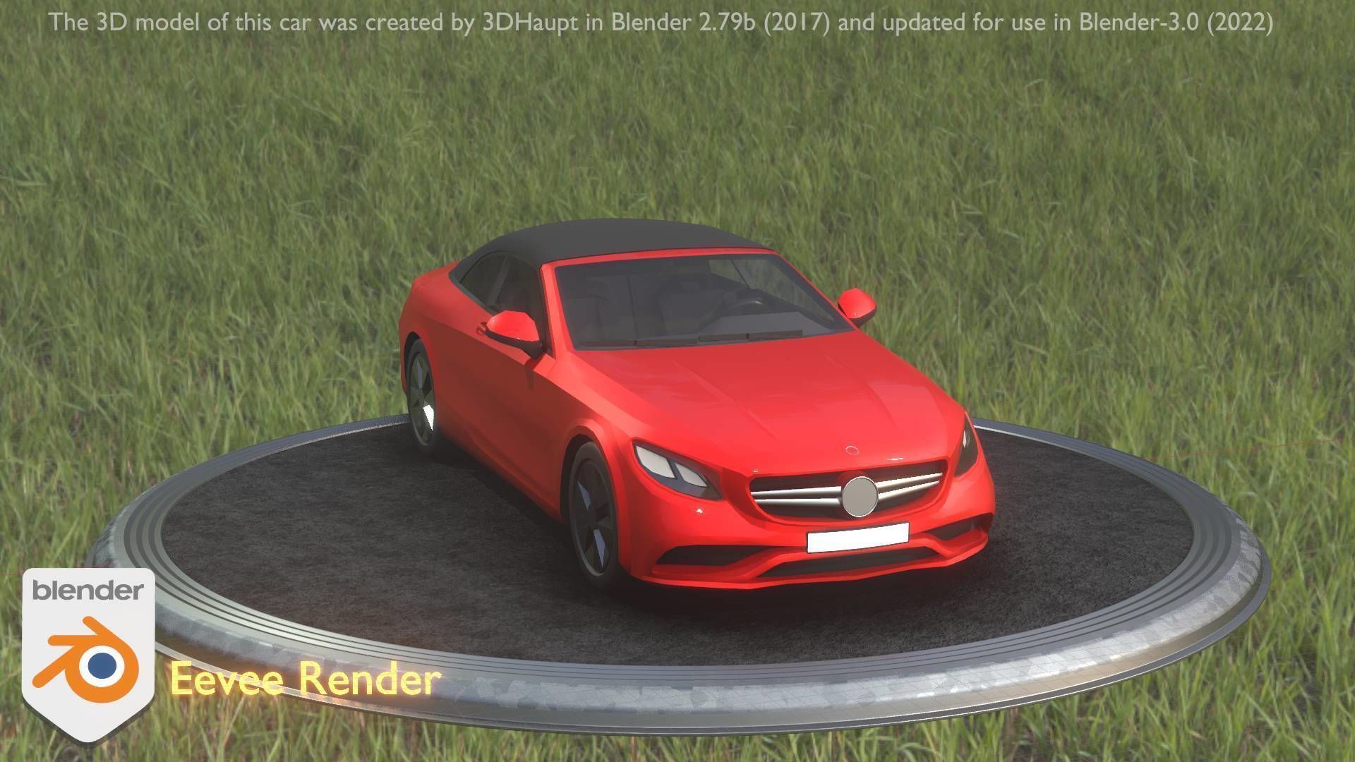 City Car 35 Upper Class Type-A Red Low-poly 3D model_86