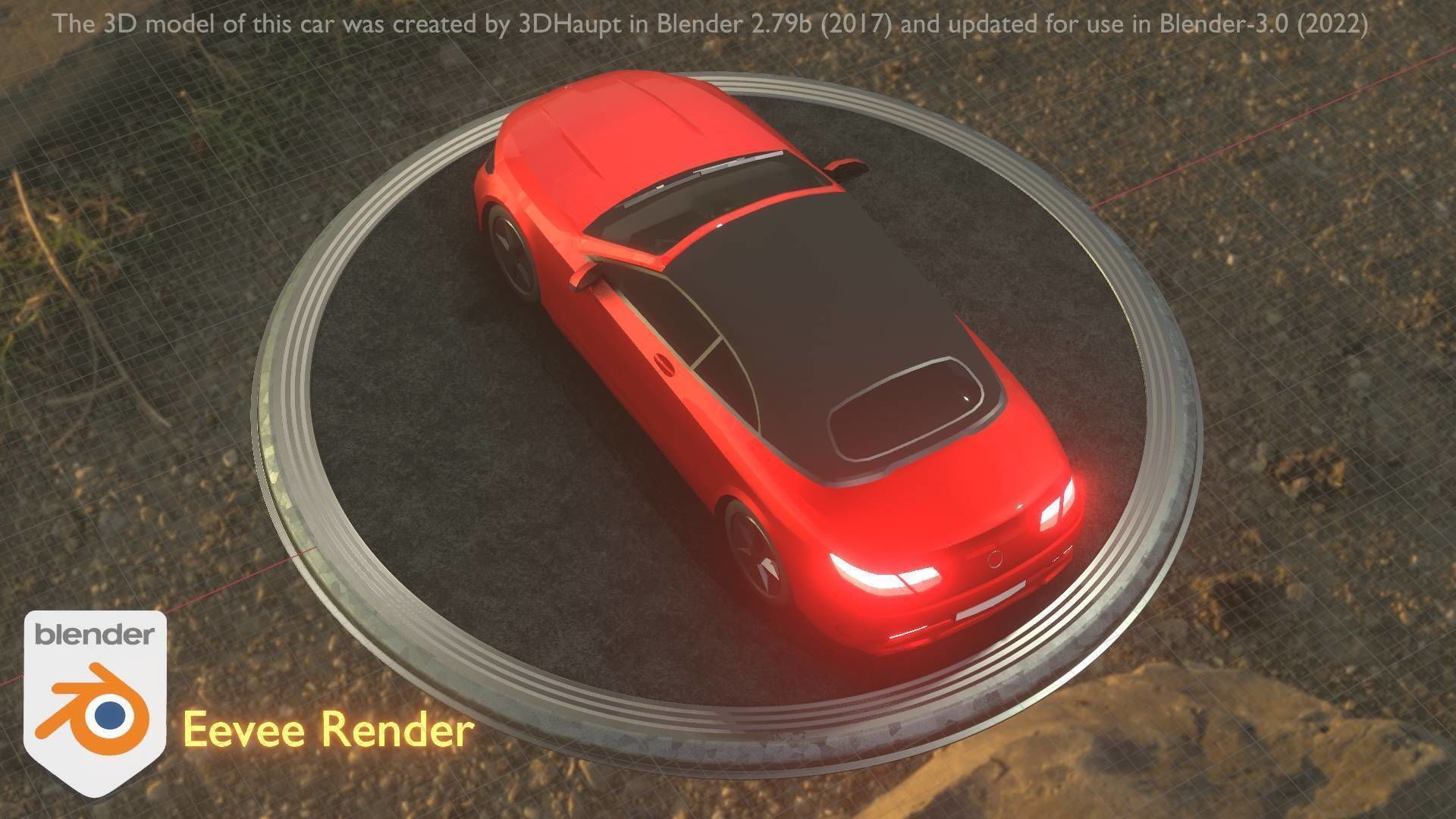 City Car 35 Upper Class Type-A Red Low-poly 3D model_28