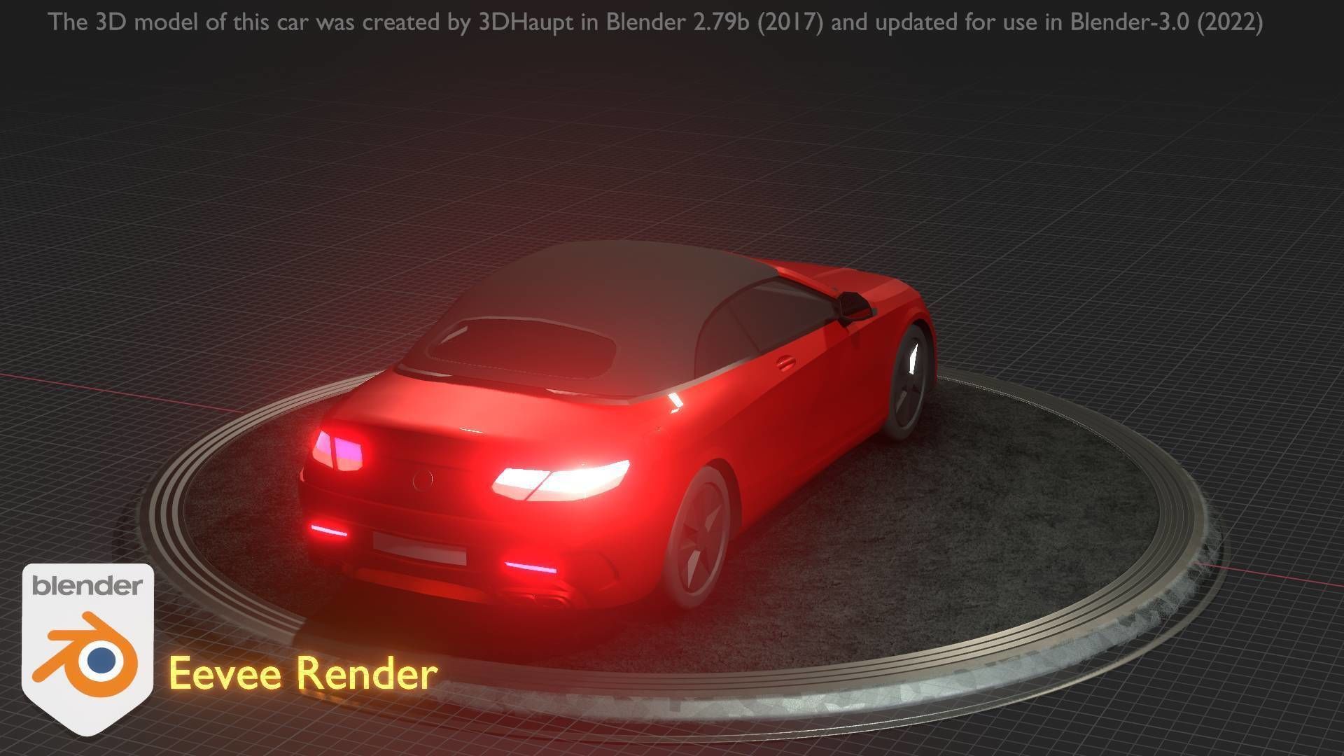 City Car 35 Upper Class Type-A Red Low-poly 3D model_15