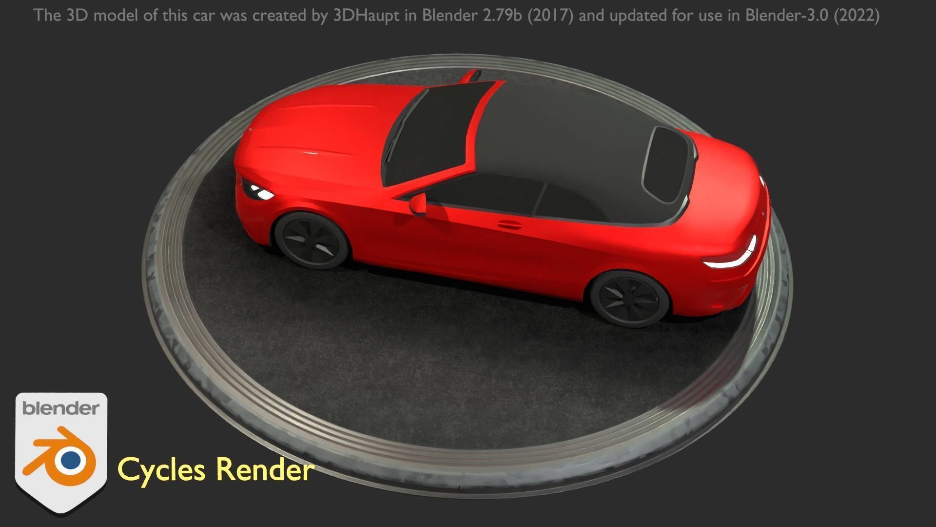 City Car 35 Upper Class Type-A Red Low-poly 3D model_63