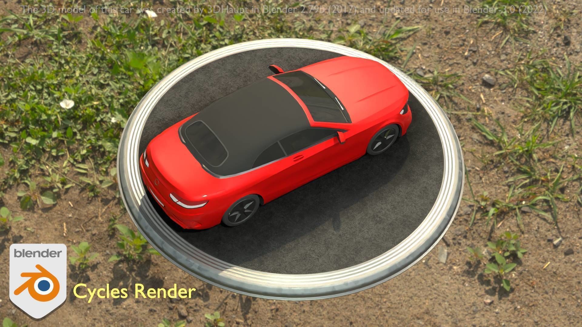 City Car 35 Upper Class Type-A Red Low-poly 3D model_68