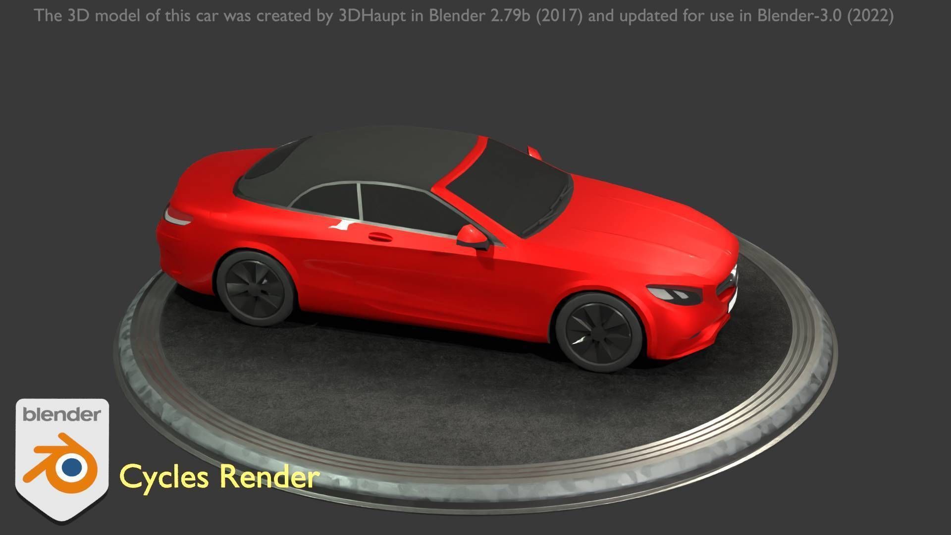City Car 35 Upper Class Type-A Red Low-poly 3D model_57
