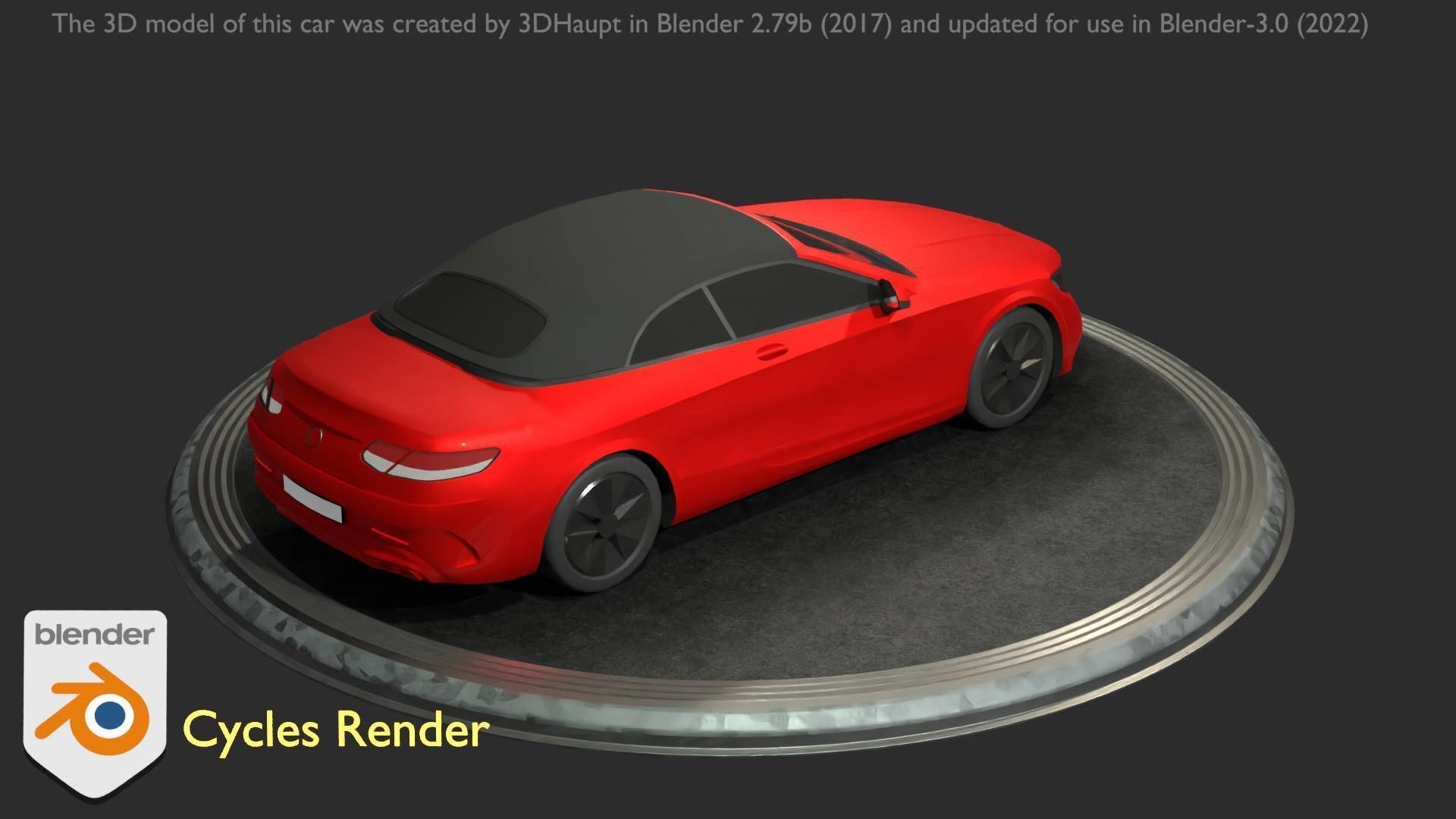 City Car 35 Upper Class Type-A Red Low-poly 3D model_81